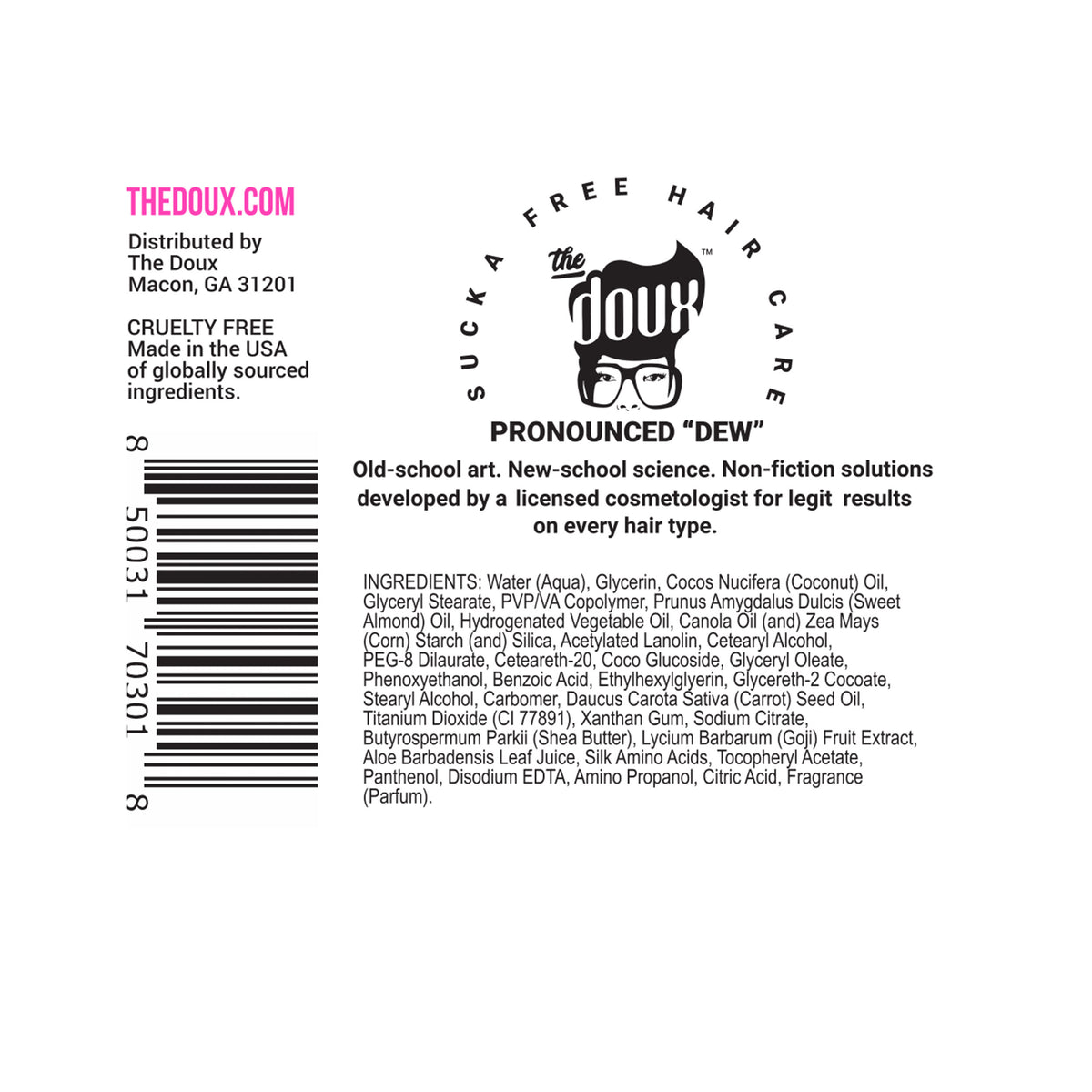 THE DOUX Bonita Afro Balm Texture Cream (16oz)