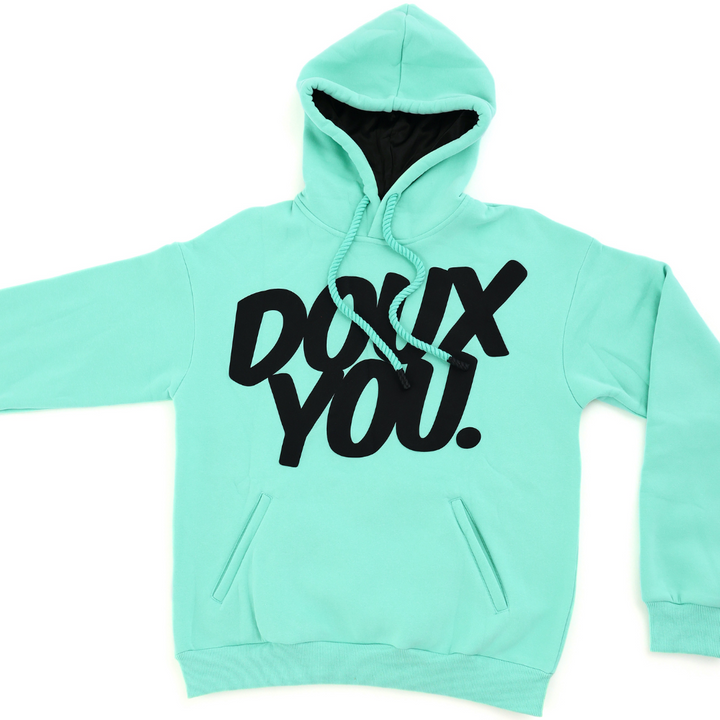 DOUX YOU Satin-Lined Hoodie - Doux Blue