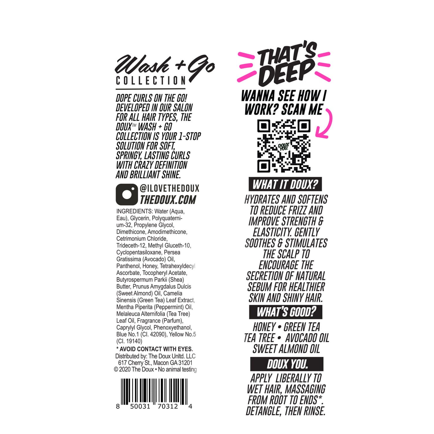a label with text and a bar code