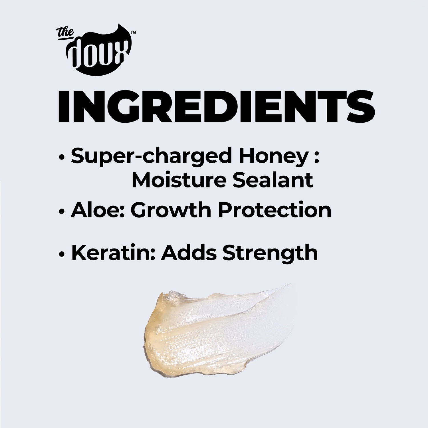 a product label with text and a drop of liquid