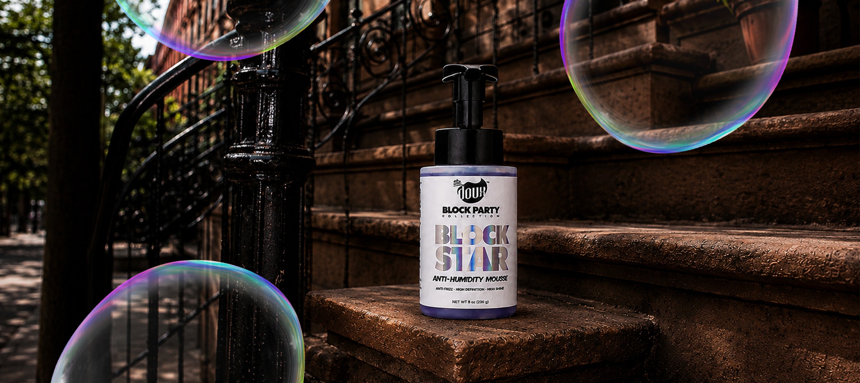 Blockstar desktop with bubbles