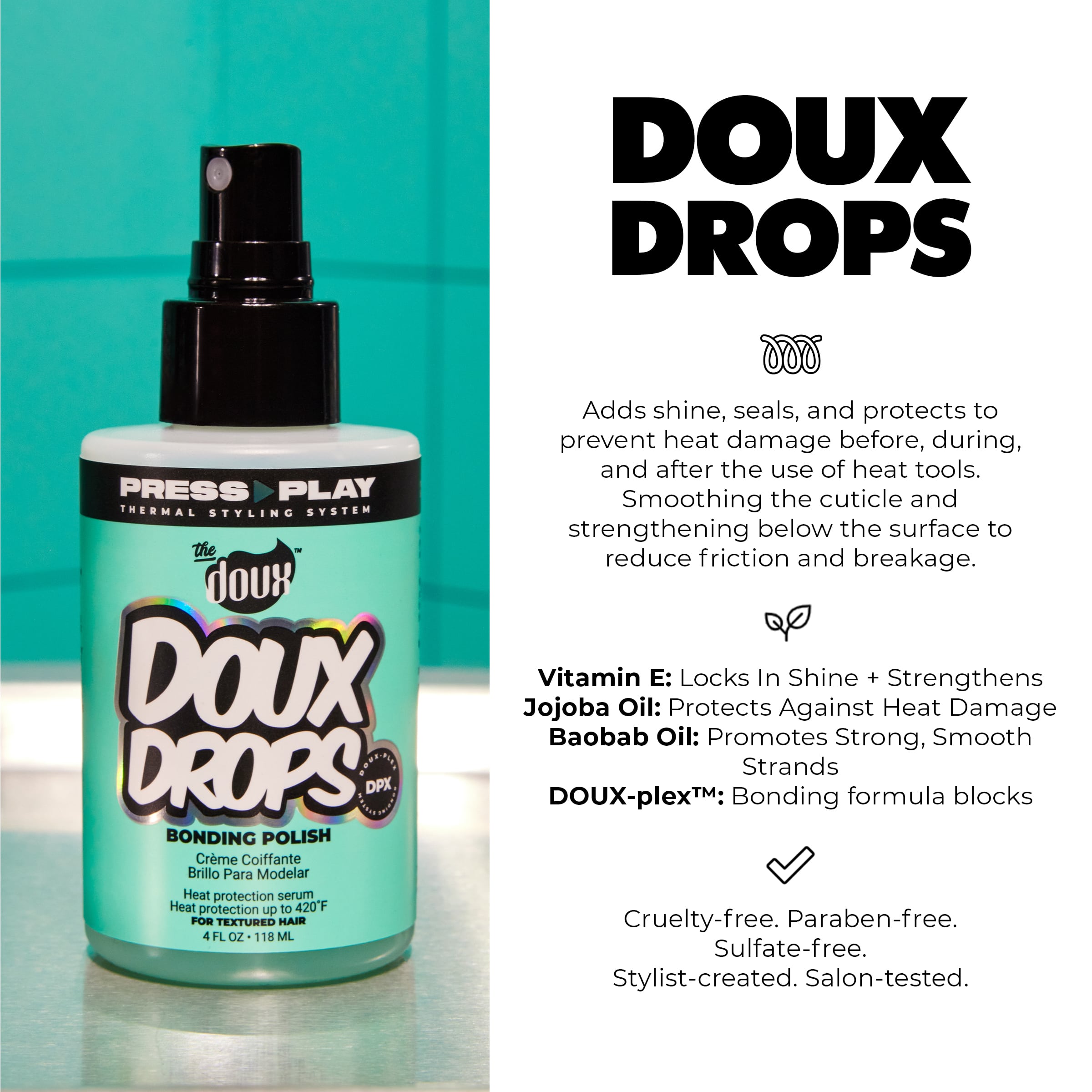 DOUX DROPS Bonding Polish Spray 4oz