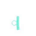A palm-sized smoothing brush with a unique geometric design, predominantly in a light blue color.